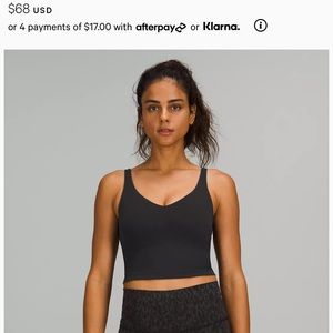 Lululemon Align cropped black tank